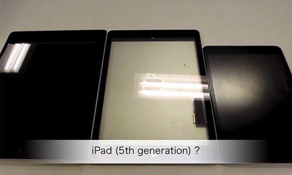 Apple iPad 5 quinta generazione mela traslucida illuminata