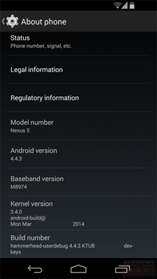 Android 4.4.3: Changelog non ufficiale