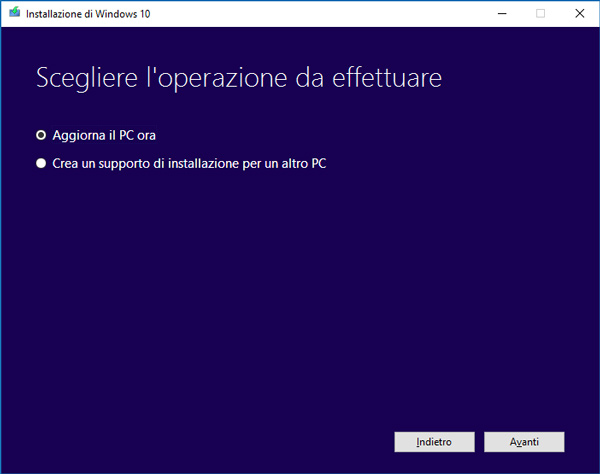 Come installare Windows 10 Anniversary Update