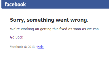 Facebook è down