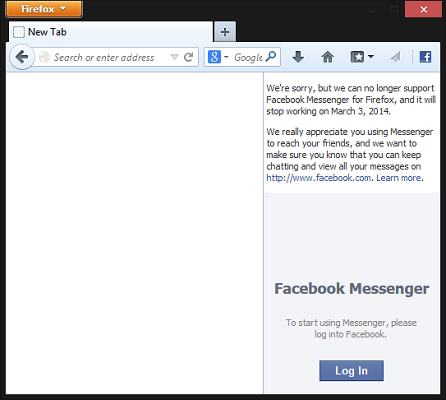 Facebook Messenger for Firefox