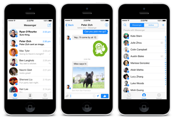 Facebook Messenger 3.0, iPhone