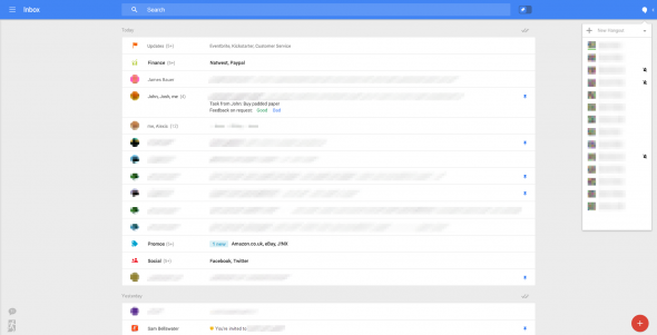 Gmail, nuovo design in prova