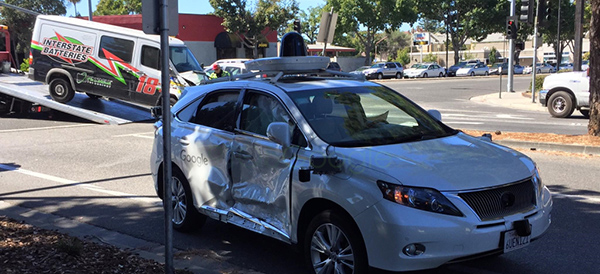 Google Car, grave incidente