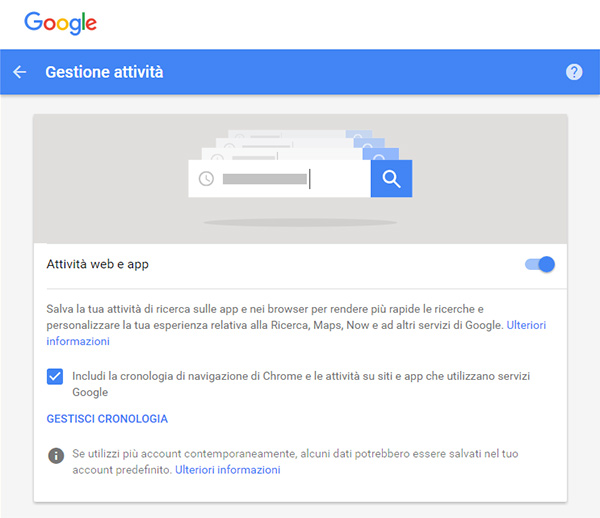 Le mie attività su Google