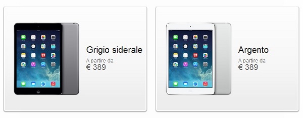 iPad mini con display Retina: prezzi in Italia