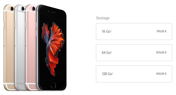 Apple iPhone 6S, prezzi in Europa