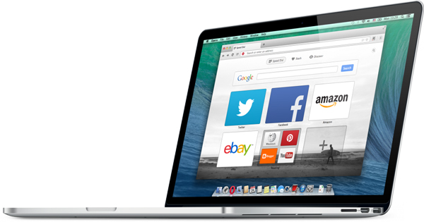 Opera su MacBook Pro con Retina Display