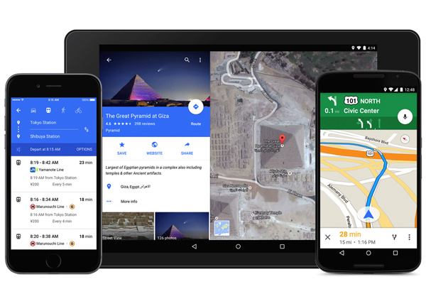 Google Maps, nuova interfaccia grafica
