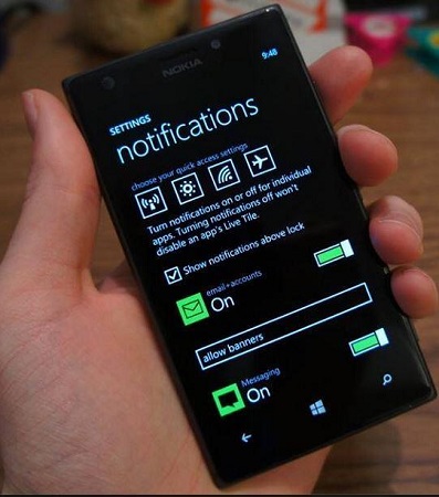 Windows Phone 8.1, centro notifiche