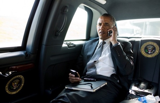 Presidente Obama, telefono cellulare