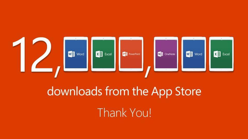 Microsoft Office per iPad, 12 milioni di download