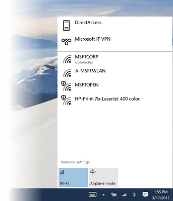 Windows 10, nuova schermata gestione Wi-Fi