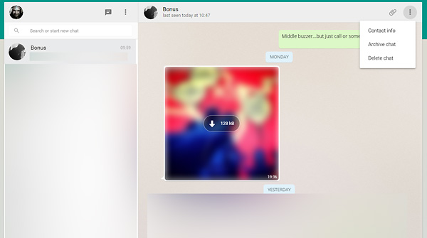 WhatsApp Web aggiornamento
