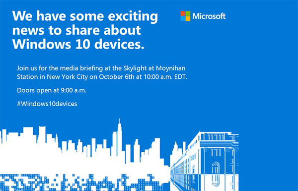Microsoft, evento 6 ottobre
