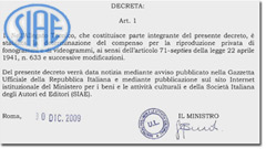 Decreto Bondi, una tassa sulle ipotesi di utilizzo