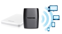 Toshiba Stor.e Wireless Adapter per usare un hard disk con telefono e tablet