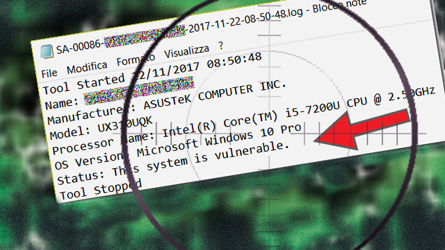 Falle di sicurezza nelle CPU Intel Core, Xeon, Atom e Celeron (milioni di PC). Il tool di verifica