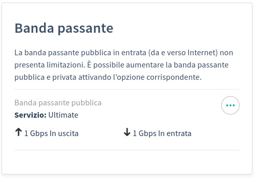 Banda disponibile su OVHcloud