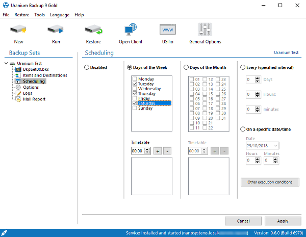 UBscheduling