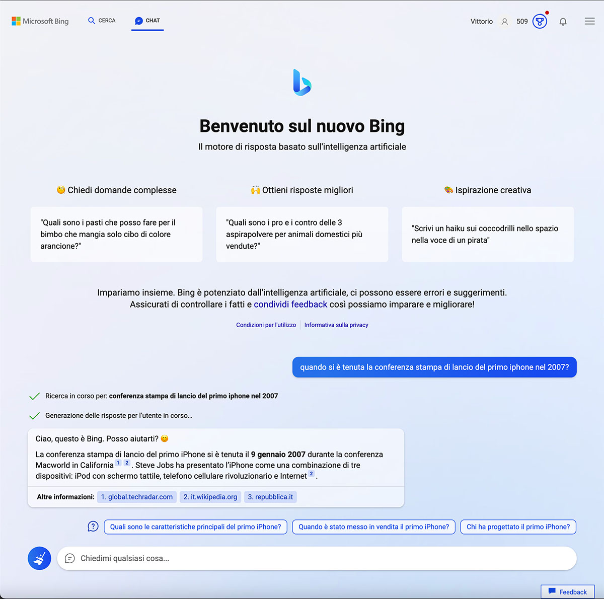 Bing domanda