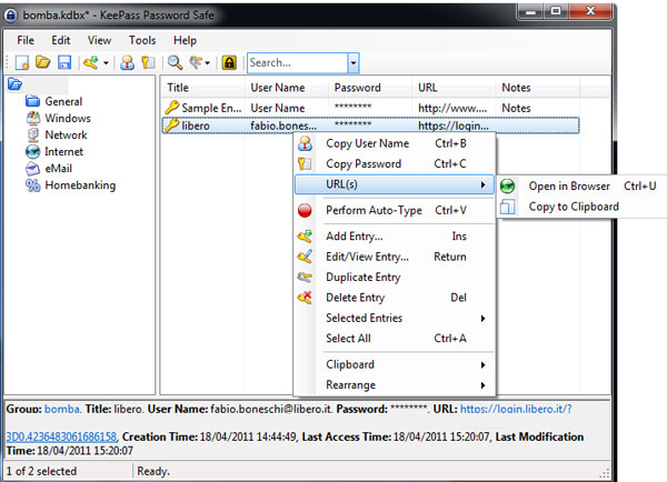 export keepass database export keepass database