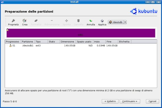Installazione 5/6 tris