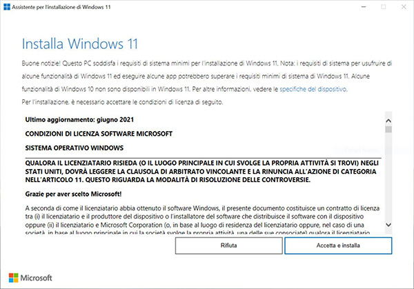 Come installare Windows 11