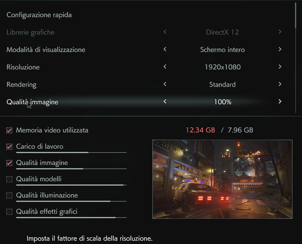Resident Evil 3 Opzioni Grafiche