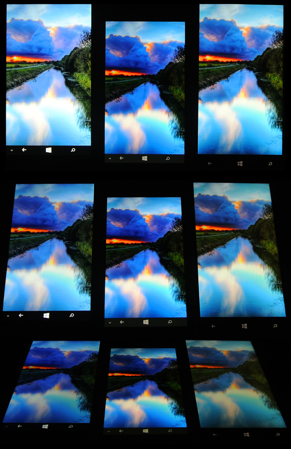 Angoli di visione: Lumia 535, Lumia 735, Lumia 830