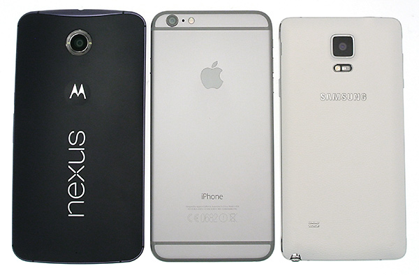 Nexus 6, iPhone 6 Plus, Galaxy Note 4