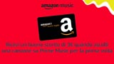 Amazon: buono sconto di 3€ solo ascoltando una canzone su Amazon Music. Ecco come averli