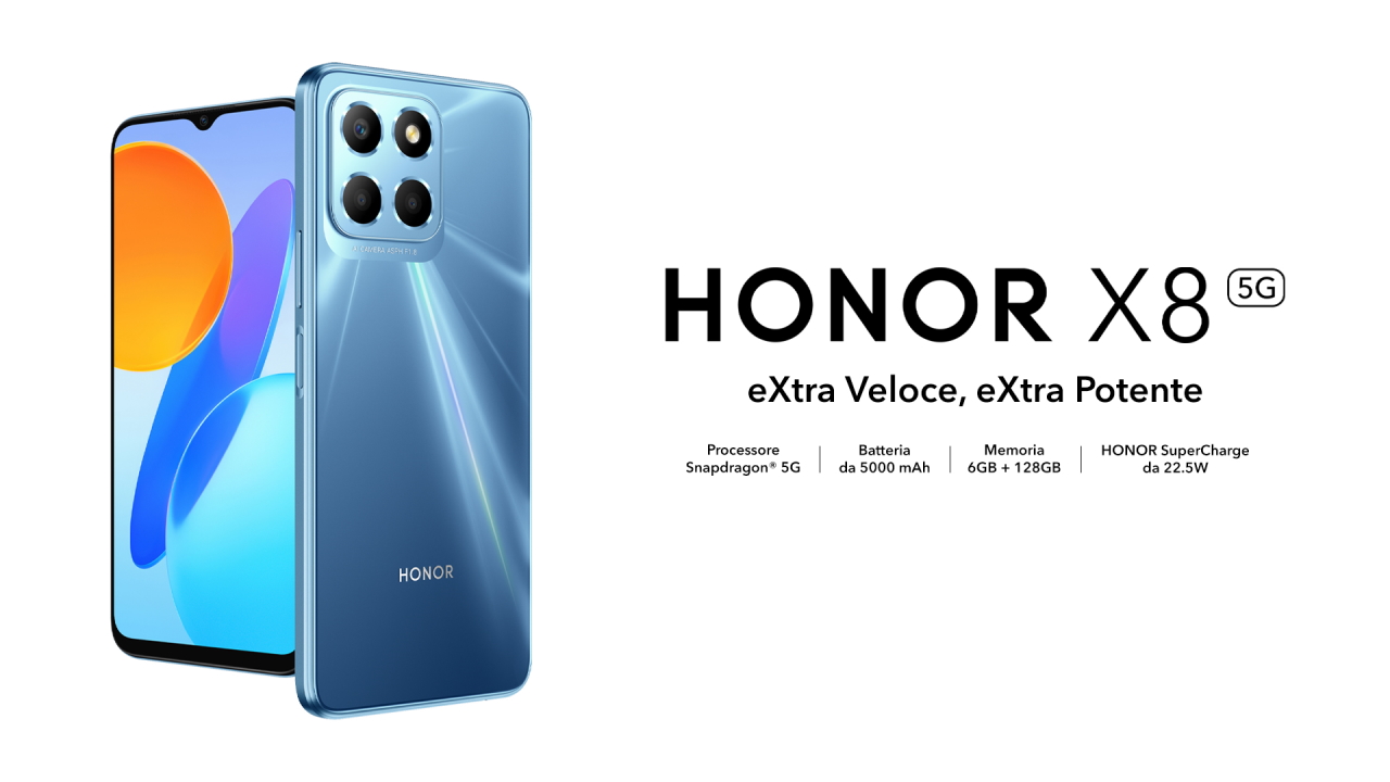 HONOR X8 5G: buone specifiche (ora anche il 5G) ad un prezzo super. Tutti i dettagli