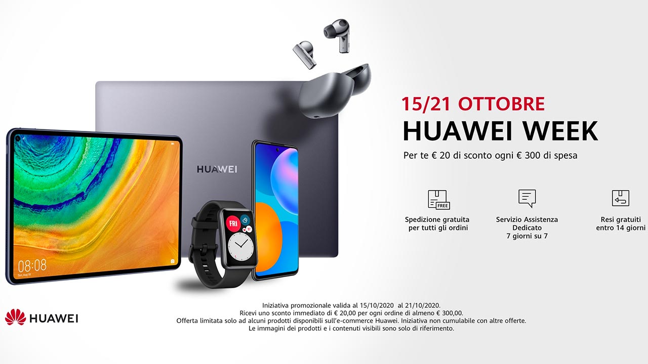 HUAWEI sconta tutto per una settimana! Ecco la HUAWEI Week con il Watch GT 2e a soli 99Euro