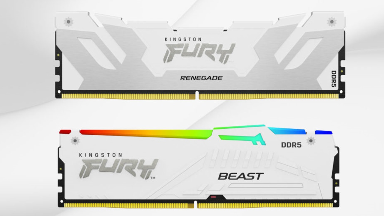 Kingston Fury, memoirs Beast and Renegade dressed in white
