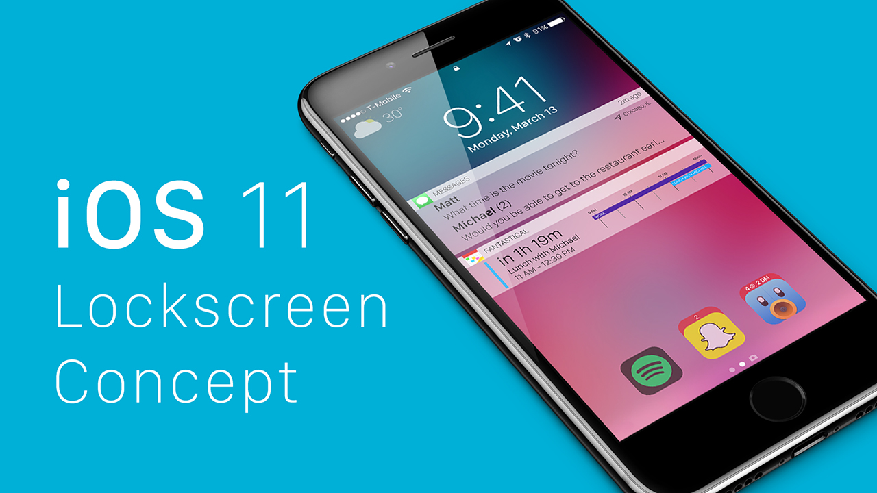 iOS 11, un nuovo concept immagina il blocco schermo e le notifiche pi&ugrave; funzionali