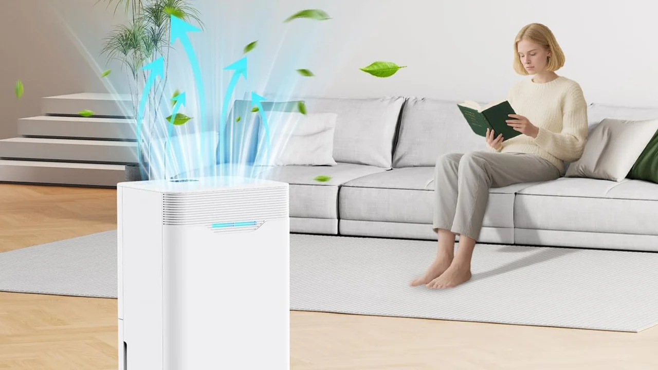 Deumidificatore a compressore da 12 litri al giorno a 102,88€ su Amazon: silenzioso a 35 dB in modalità Sleep e con tubo di scarico