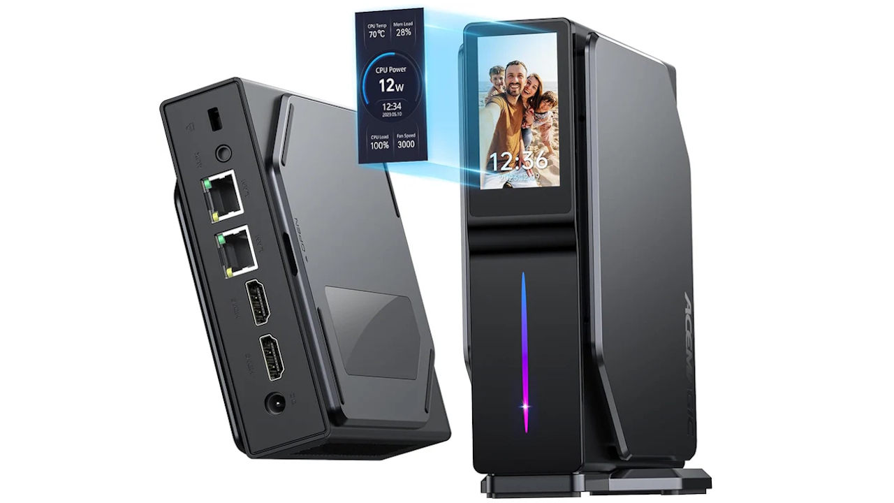 Mini PC con 16GB RAM e 512GB SSD a poco più di 100€ su AliExpress: è anche RGB e ha display integrato