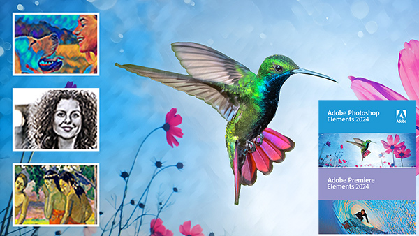 Nuovi Photoshop Elements 2024 e Premiere Elements 2024, ora con strumenti IA