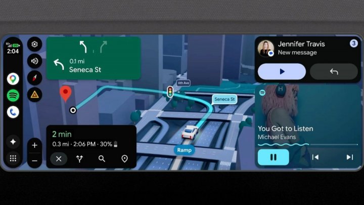 Tante novità su Android Auto: arrivano i video in Full HD, Material 3 e il 3D in Mappe