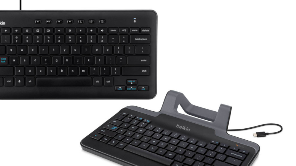 Belkin, due tastiere cablate USB type-C per dispositivi Chrome OS