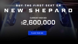 Blue Origin: il biglietto all'asta per New Shepard ha raggiunto i 2,6 milioni di dollari