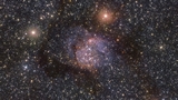 Il telescopio VISTA dell'ESO cattura un'immagine della nebulosa Sh2-54 nella costellazione del Serpente
