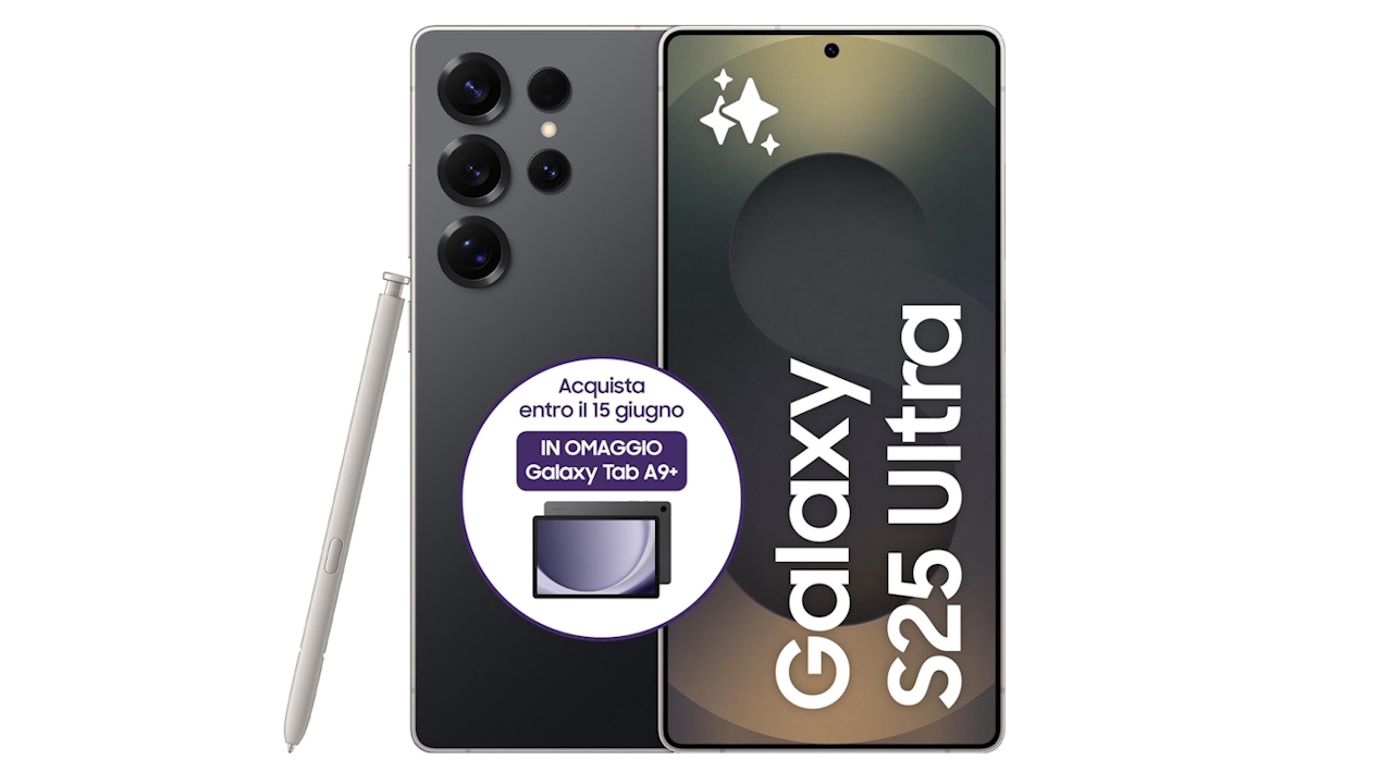 Galaxy S25 Ultra a 999€ su Amazon con Galaxy Tab in regalo: sconto shock da 500€!