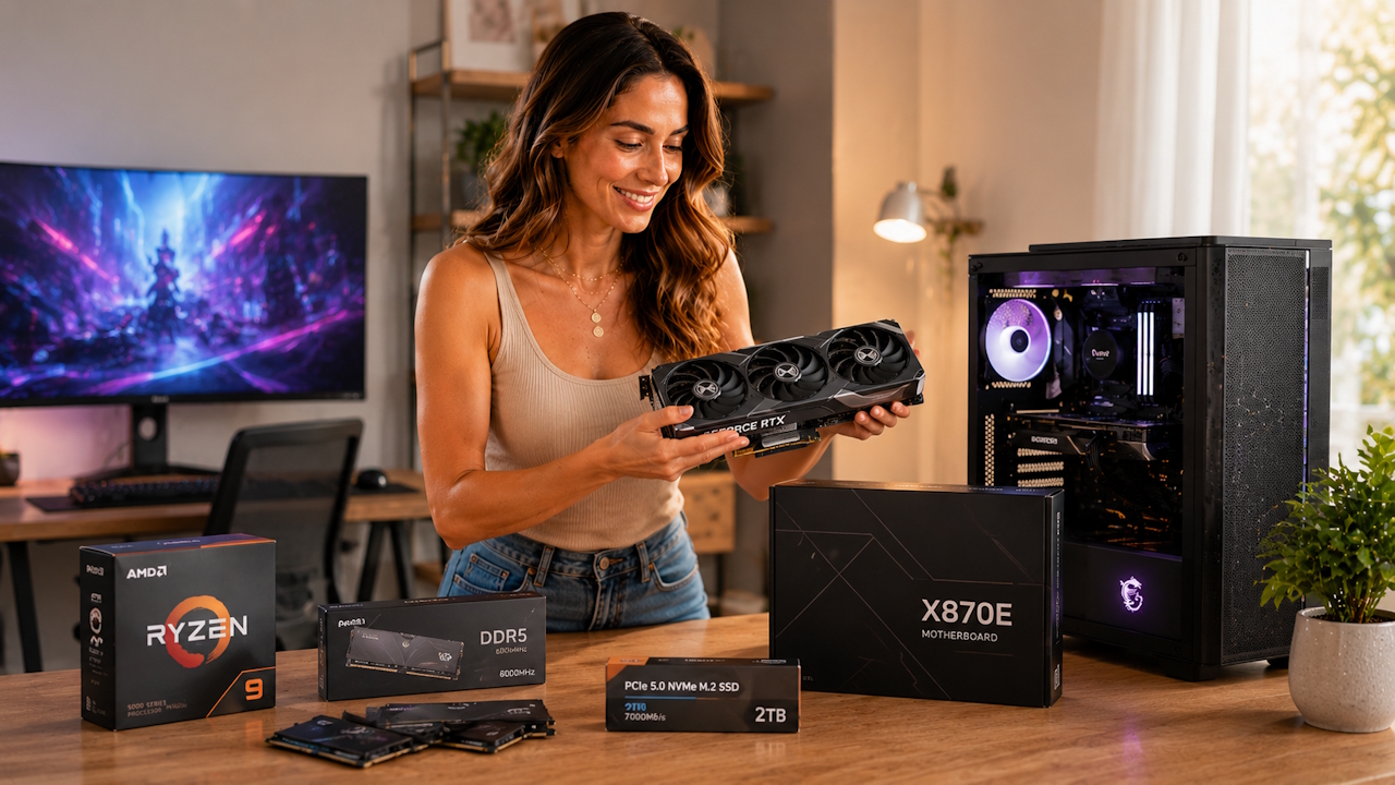 Tutti i componenti hardware PC in offerta su Amazon: GeForce RTX 50, Ryzen 9000, DDR5, sedie e monitor gaming fino a 360Hz