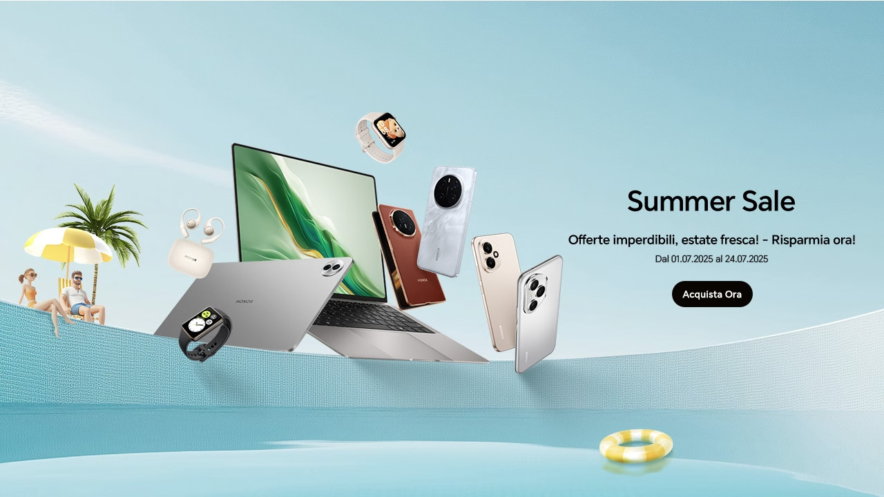 HONOR Summer Sales: sconti fino al 45% su quattro pacchetti tecnologici