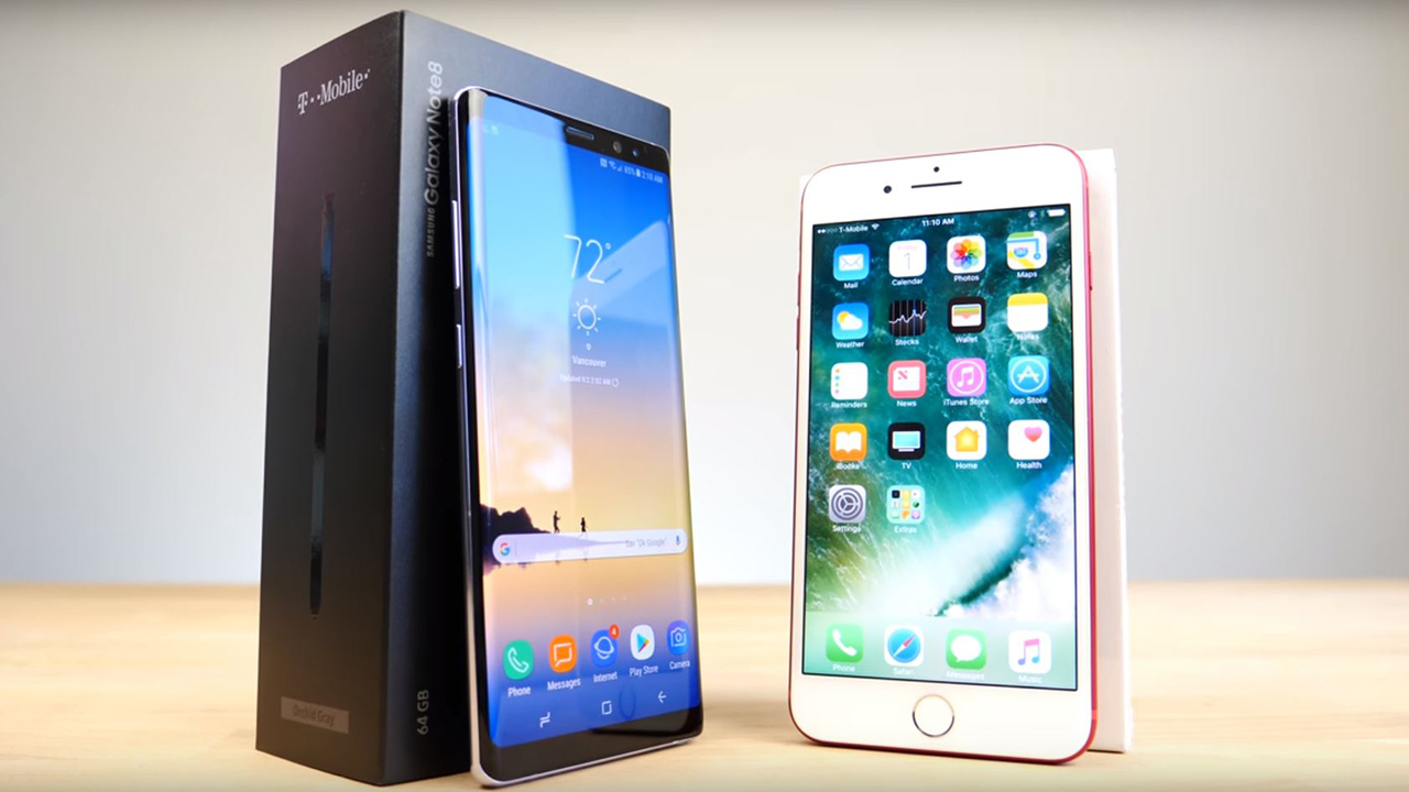 iPhone 7 Plus batte ''ancora'' il nuovo Samsung Galaxy Note 8 in velocit&agrave;. Ecco il video