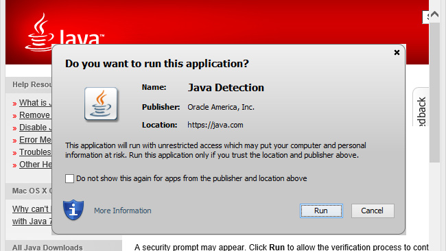 Oracle, de profundis per il plug-in Java per browser
