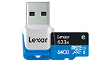 Scheda MicroSD Lexar 64GB a 24,46 (-53%), con velocità 633X a 34,63 (-34%)