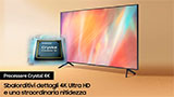 Samsung TV 55" AU7100 2021 Crystal UHD 4K, compatibile con Alexa oggi costa veramente la metà su Amazon, 372€!